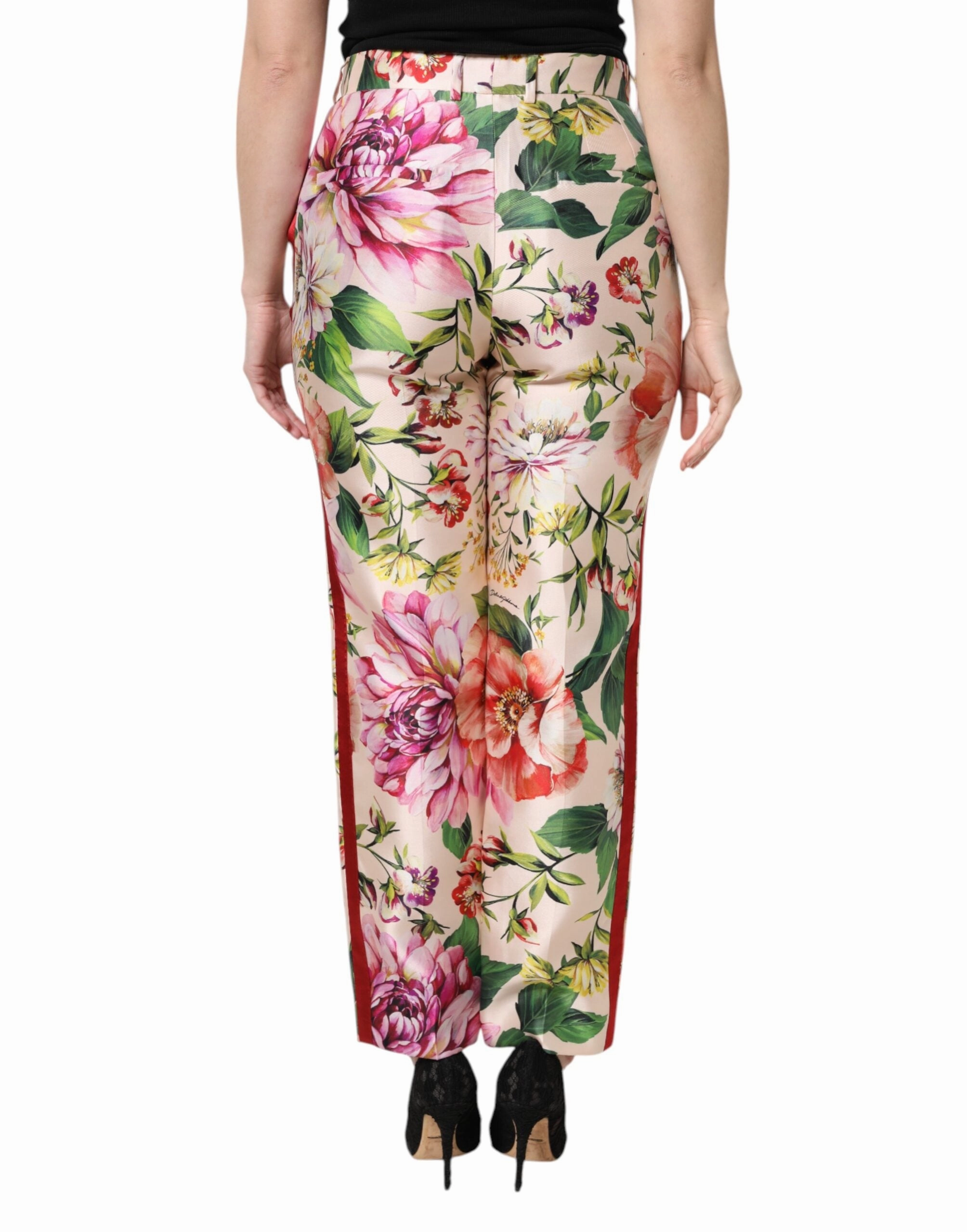 Dolce & Gabbana multi Floral High Waist Straight Women's Pants