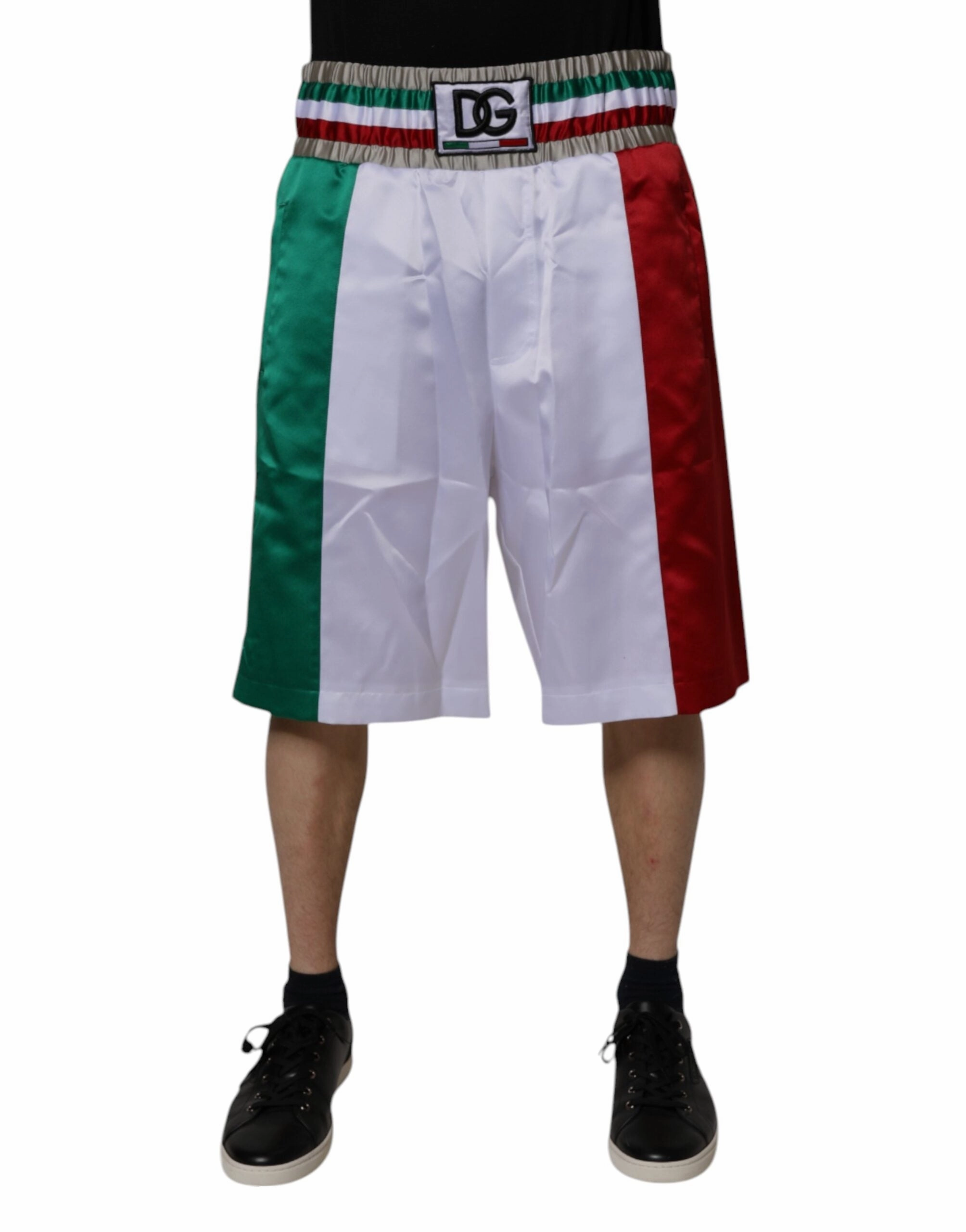 Dolce & Gabbana multi Italia Polyester Bermuda Men's Shorts (Pre-Owned)