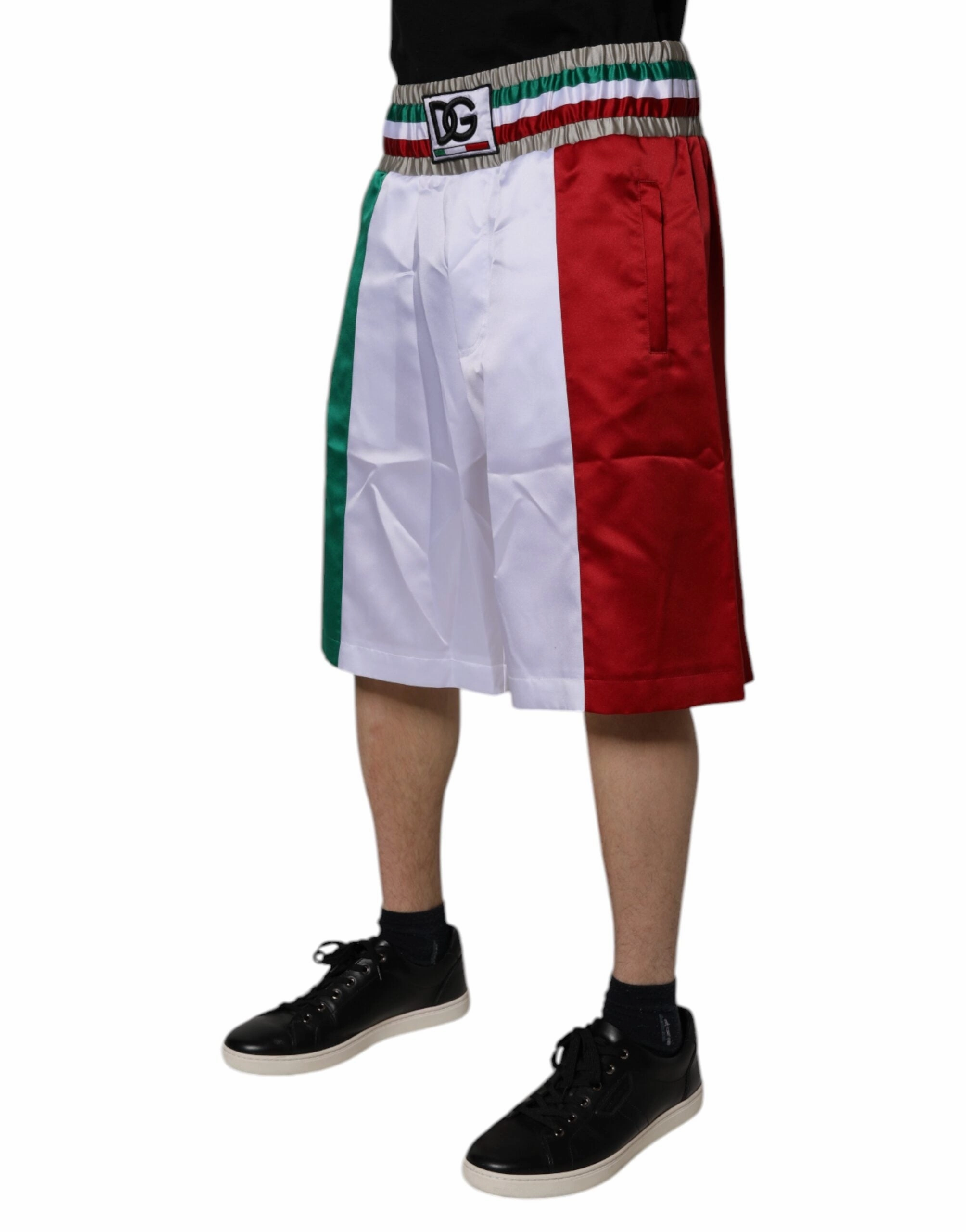 Dolce & Gabbana multi Italia Polyester Bermuda Men's Shorts (Pre-Owned)