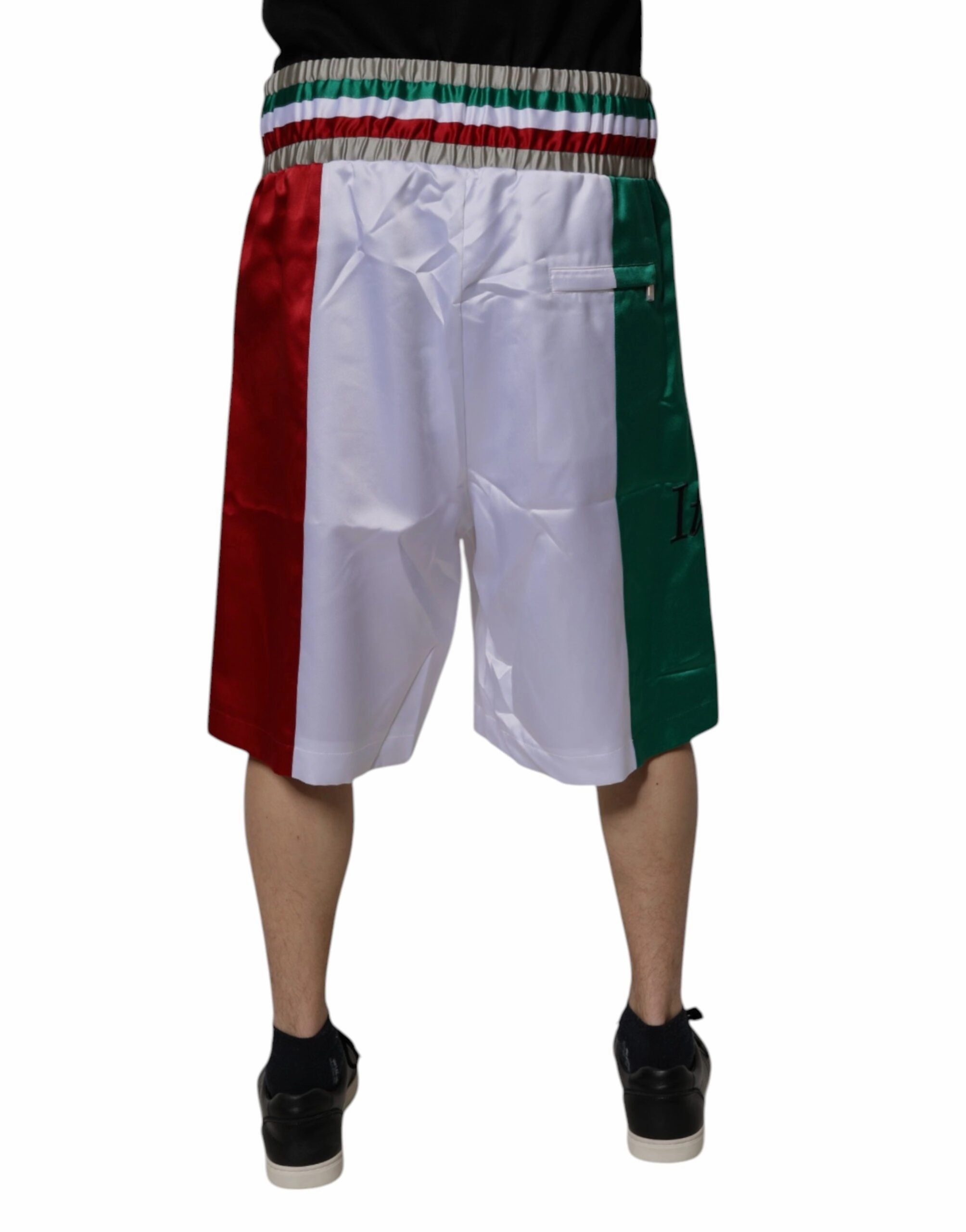 Dolce & Gabbana multi Italia Polyester Bermuda Men's Shorts (Pre-Owned)