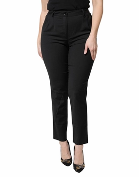 Dolce & Gabbana Polyester High Waist Slim Women's Pants (Pre-Owned) womens palazzo trousers online