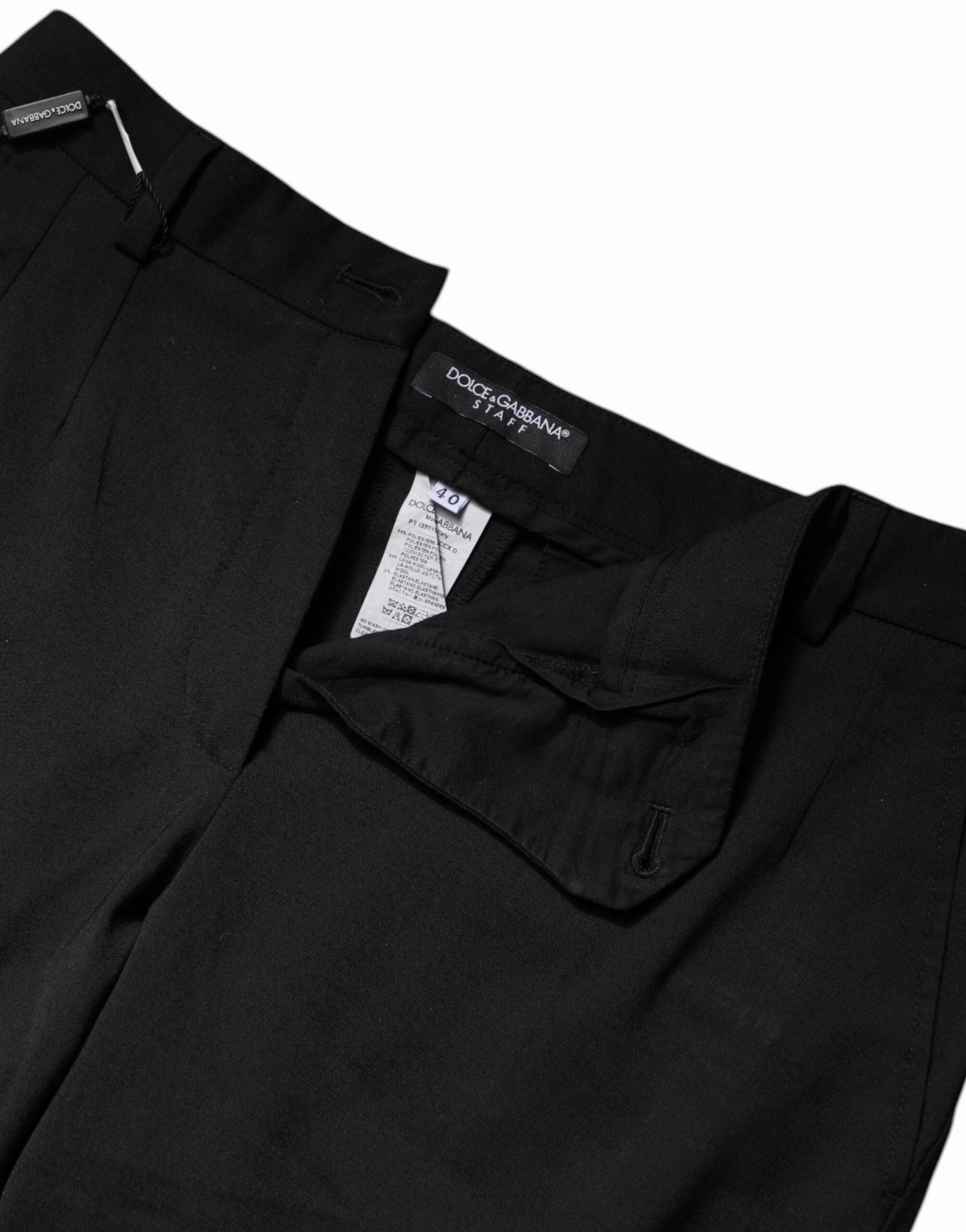 Dolce & Gabbana Polyester High Waist Slim Women's Pants (Pre-Owned)