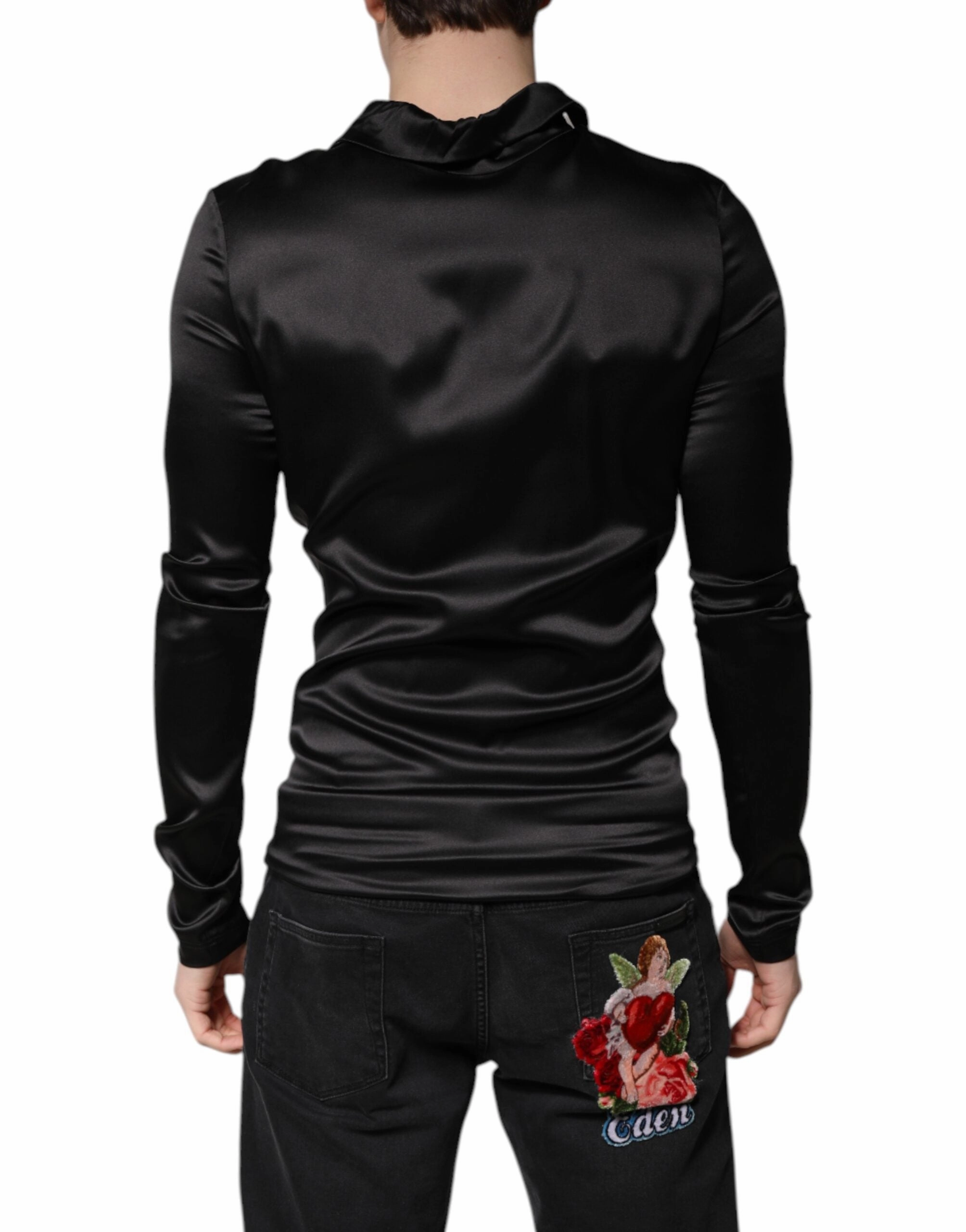 Dolce & Gabbana Silk Turtleneck Men Pullover Men's Sweater