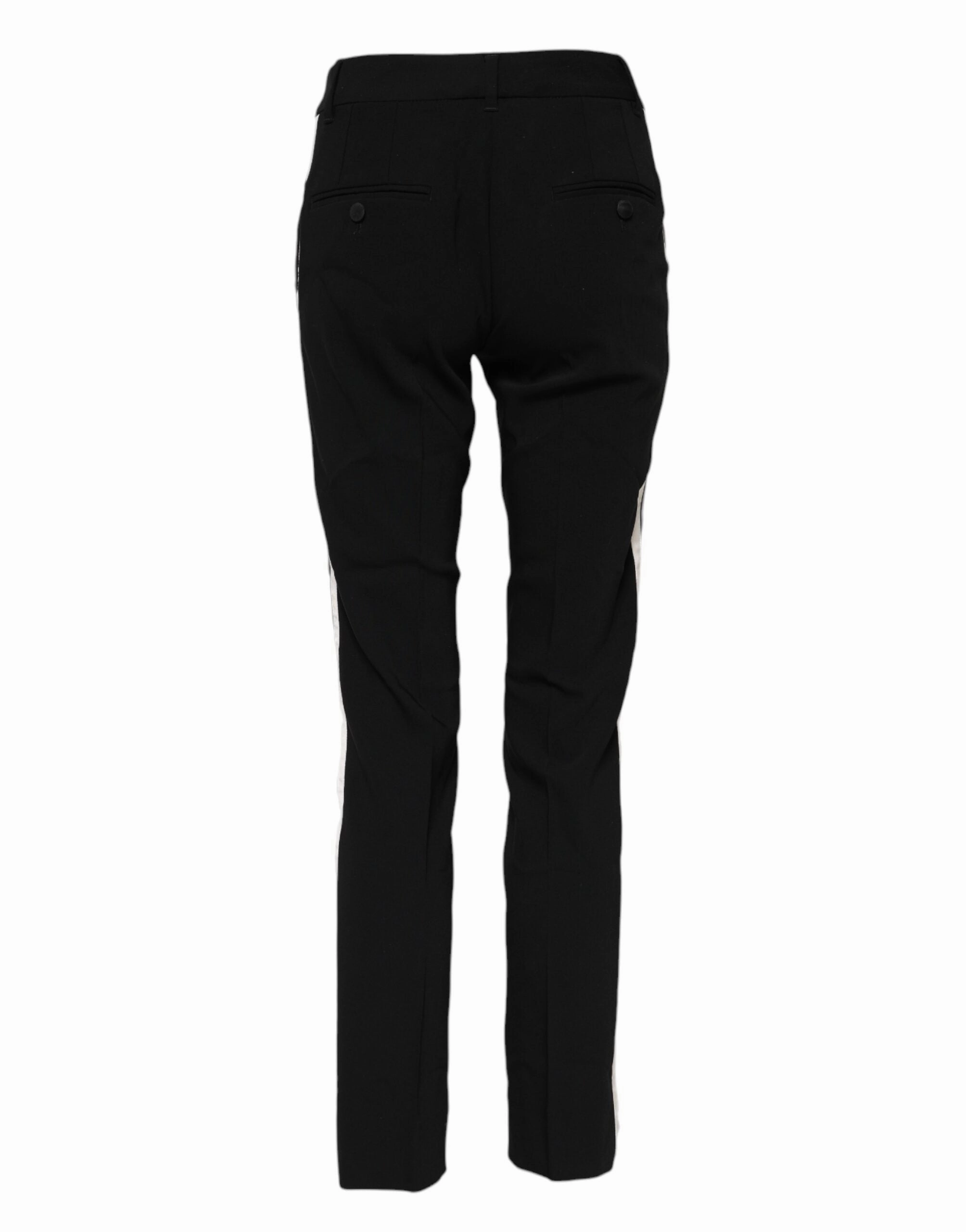 Dolce & Gabbana Wool Mid Waisted Tape Dress Women's Pants