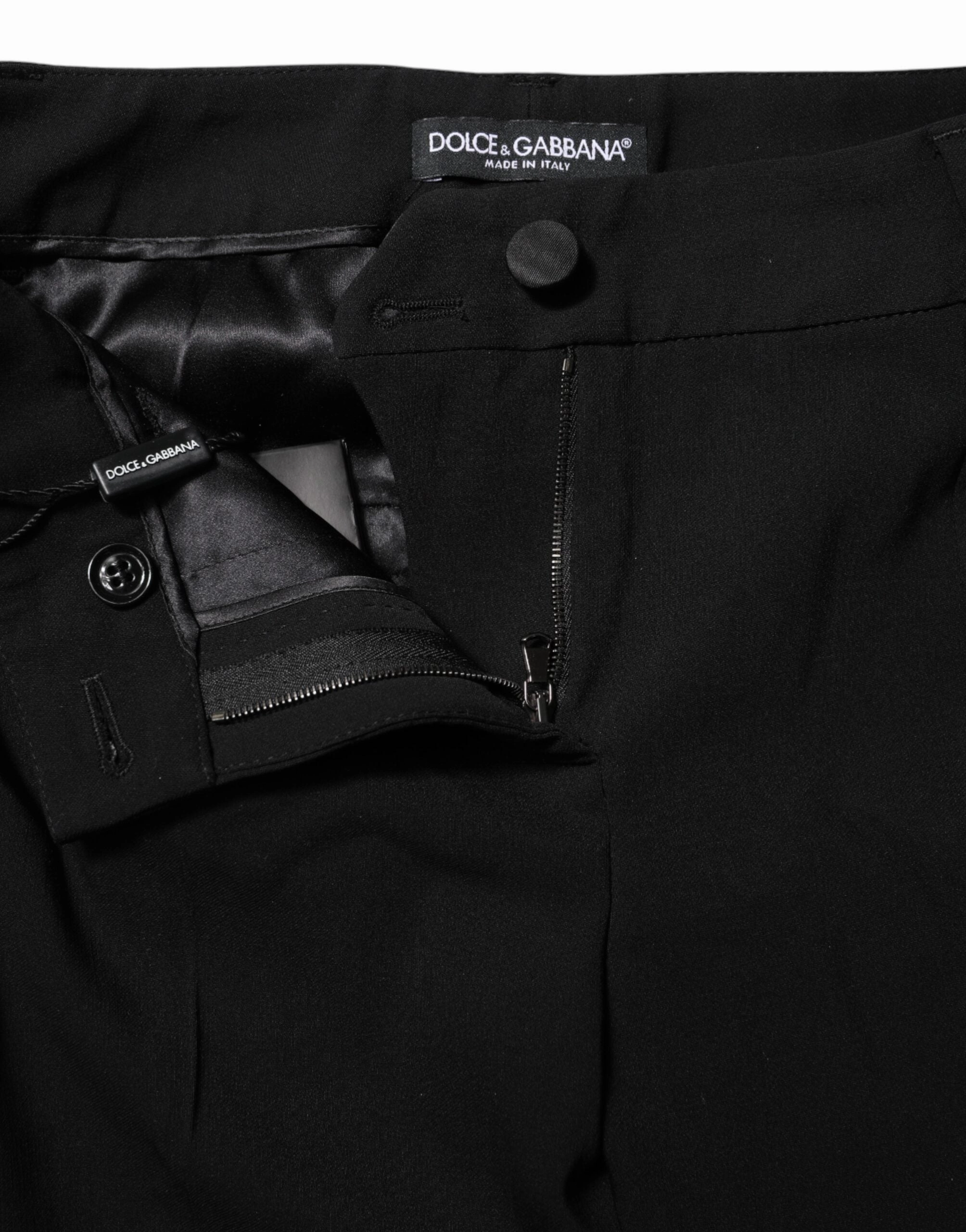 Dolce & Gabbana Wool Mid Waisted Tape Dress Women's Pants