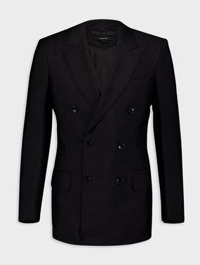 Double-Breasted Mohair-Blend Blazer Suits Mens - men's suits outlet