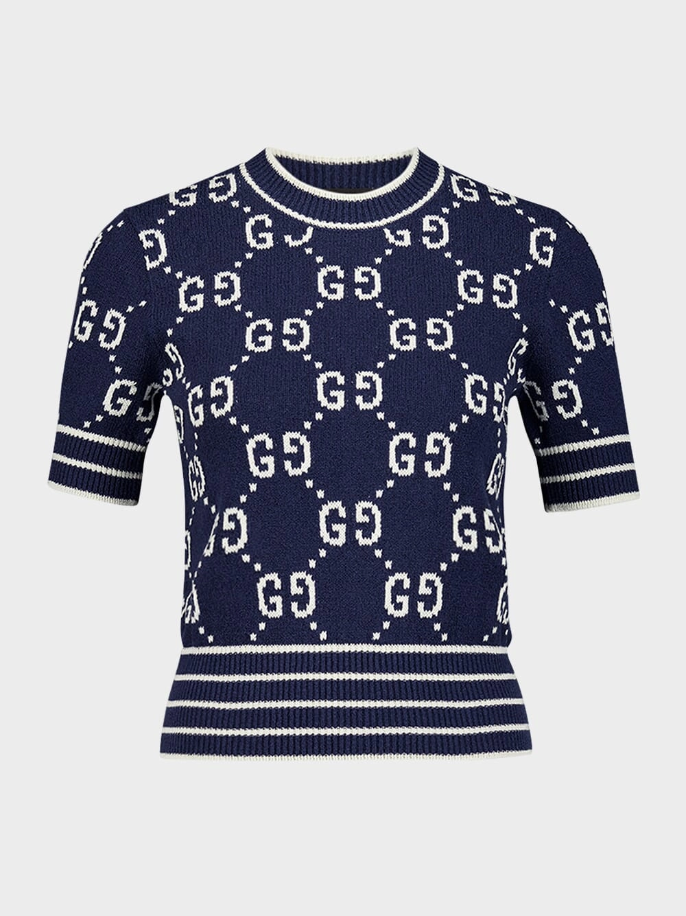 Double G Logo Jacquard Top
