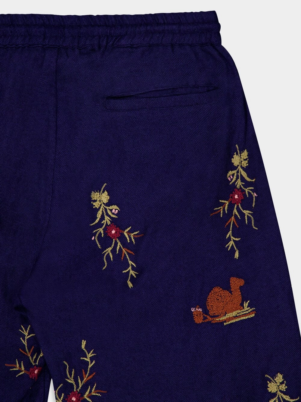 Doulich Embroidered Wool Pants