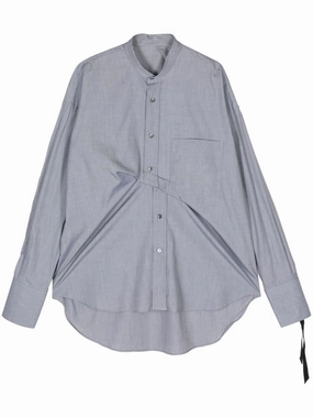Draped Cotton Shirt mens polos clearance