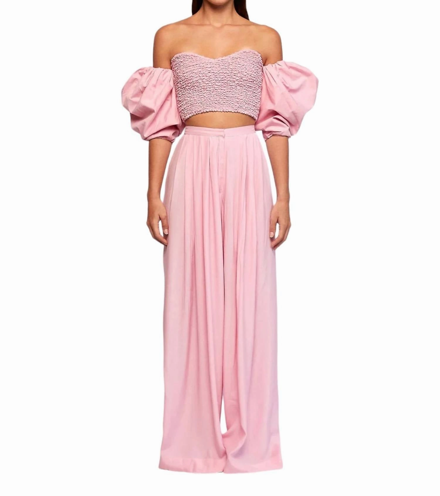 Draping Pants In Rouge bottoms for women sale