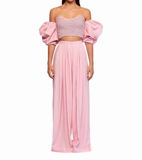 Draping Pants In Rouge bottoms for women sale