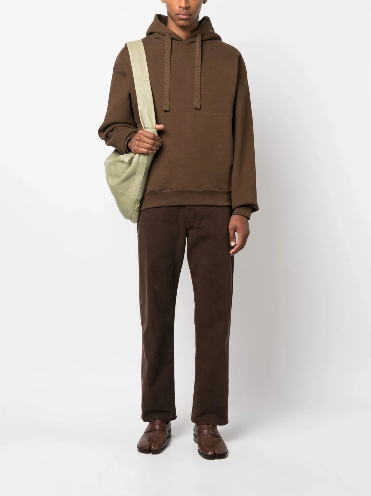 Drop-Shoulder Drawstring Hoodie