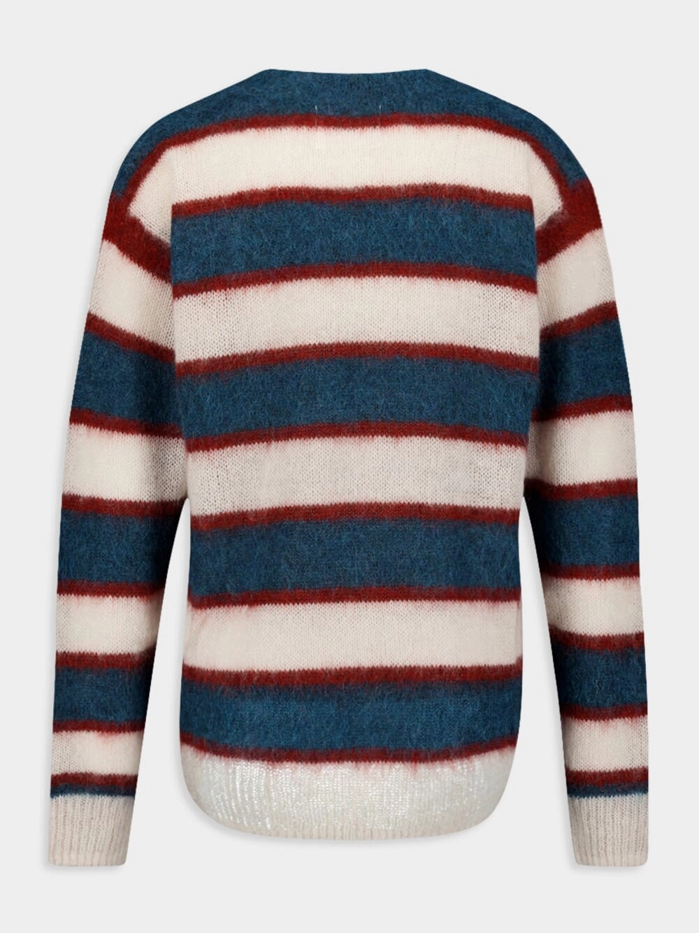 Drussell Brushed-Effect Striped Mohair Jumper