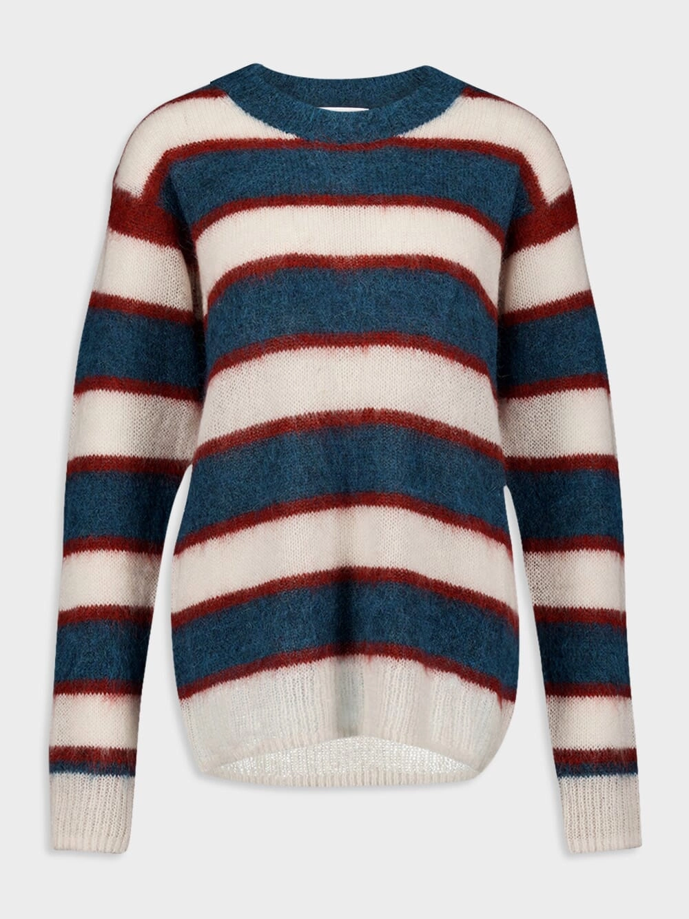 Drussell Brushed-Effect Striped Mohair Jumper Knitwear Womens - women's knitwear cheap