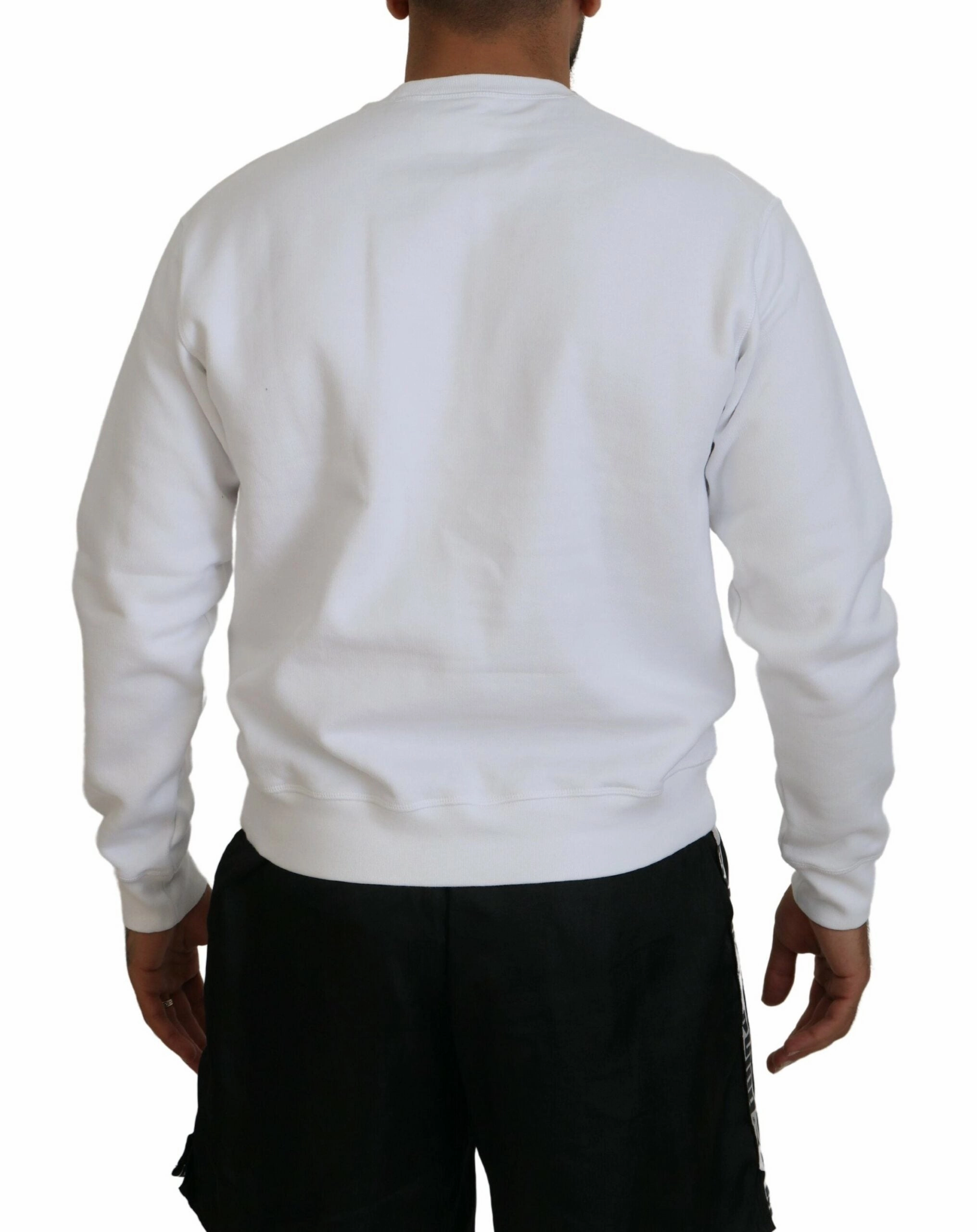 Dsquared2 Cotton Printed Long Sleeves Pullover Men's Sweater (Pre-Owned)