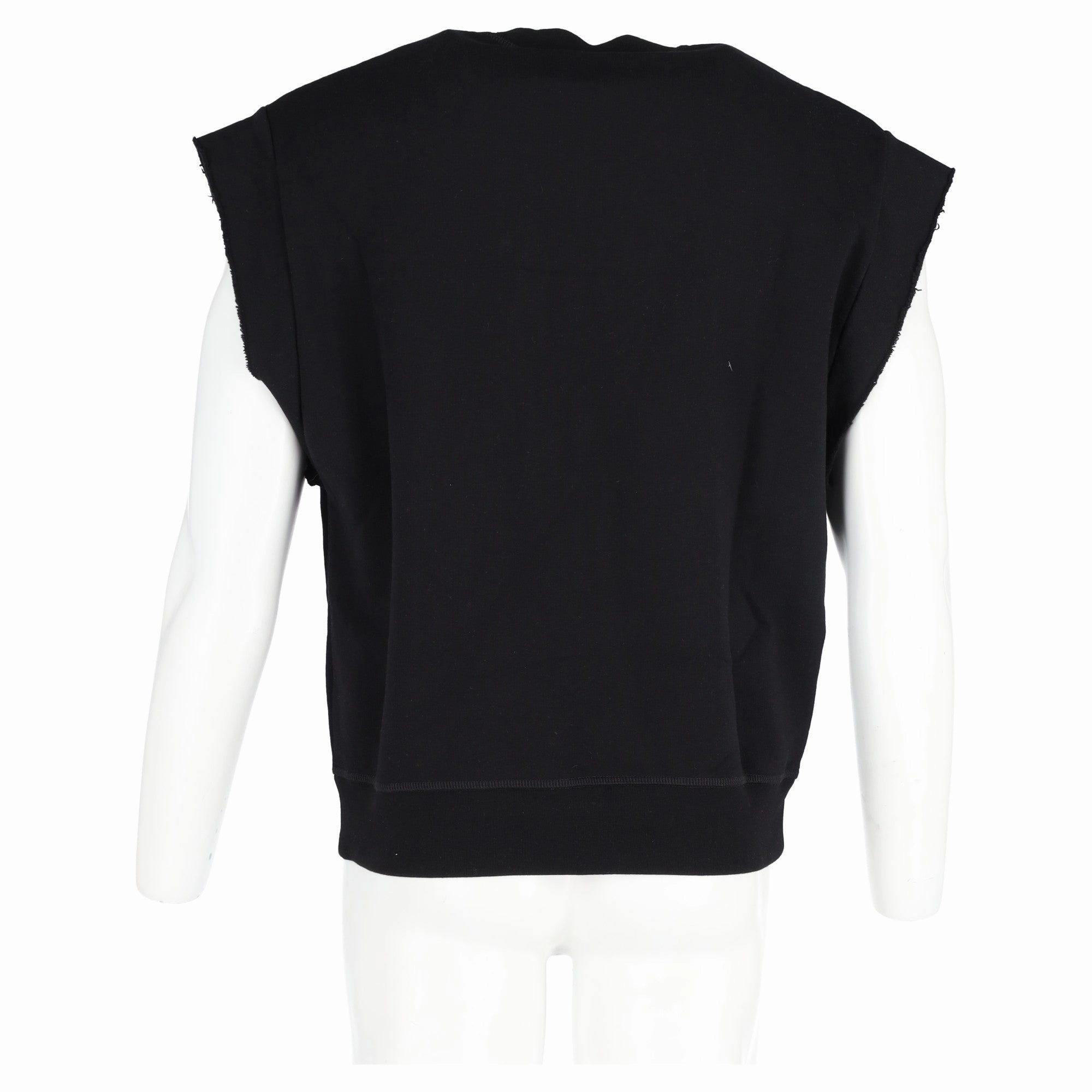 DSquared2 Uneven Short Sleeve Sweatshirt in Black Cotton
