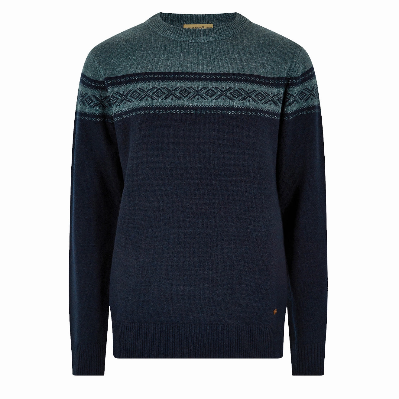 Dubarry Longley Crew Neck Sweater Navy mens sweaters cheap
