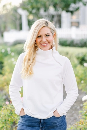 Duffield Lane Bowen Sweatshirt - White womens blouses promo
