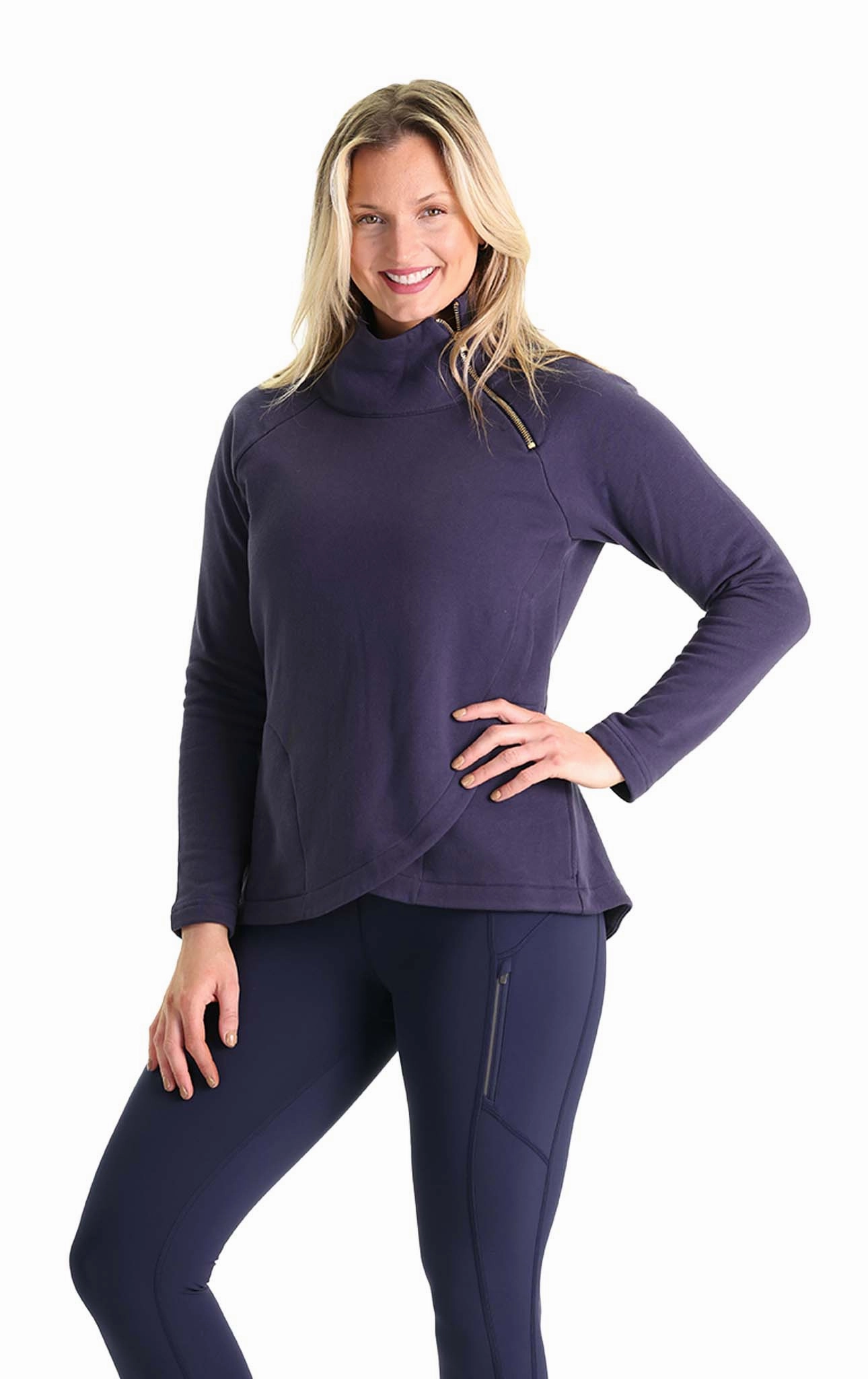 Duffield Lane Lexington Sweatshirt - Navy womens blouses promo
