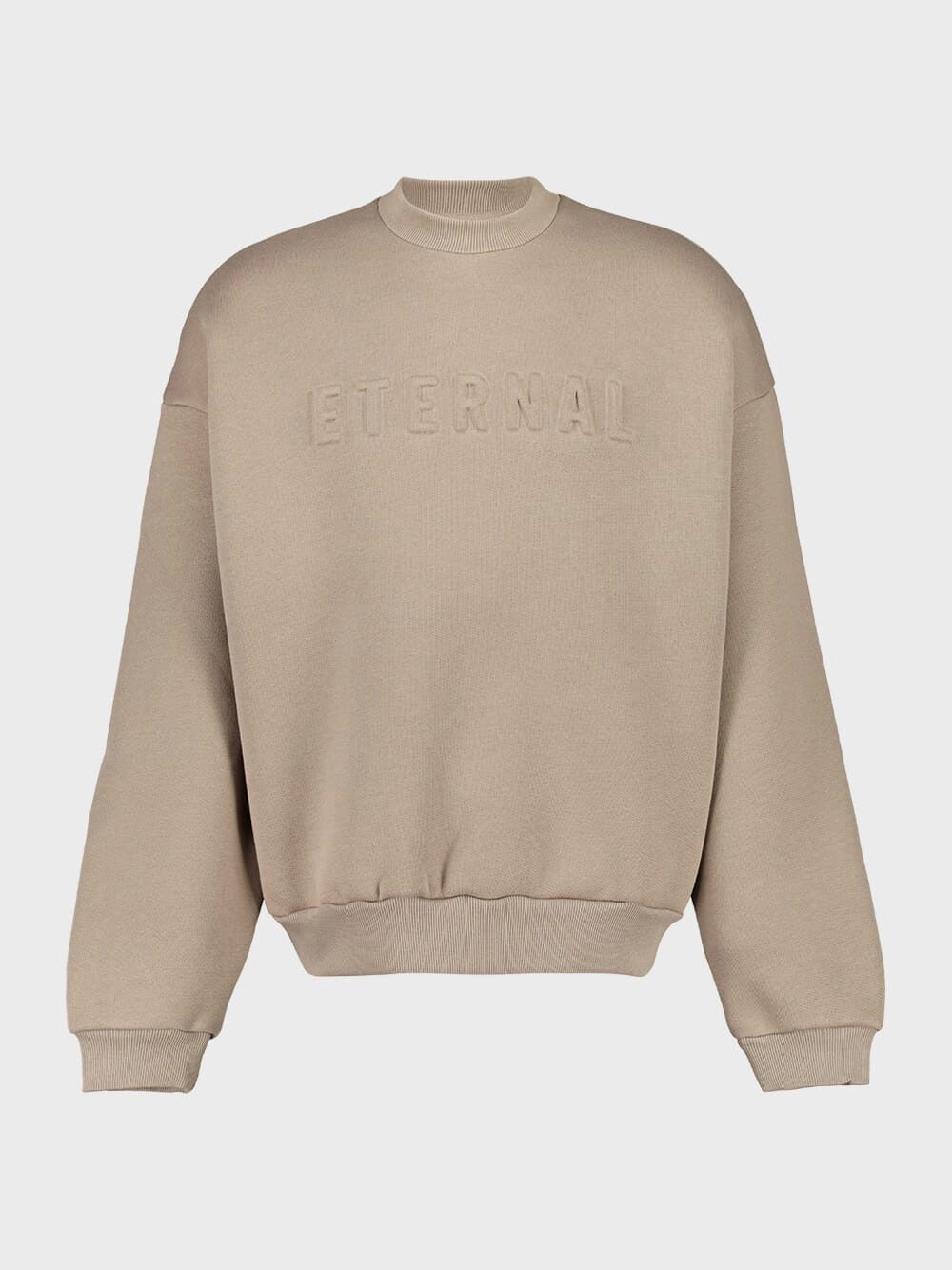 Dusty Beige Eternal Crewneck Sweatshirt Tops Mens - thermal tops