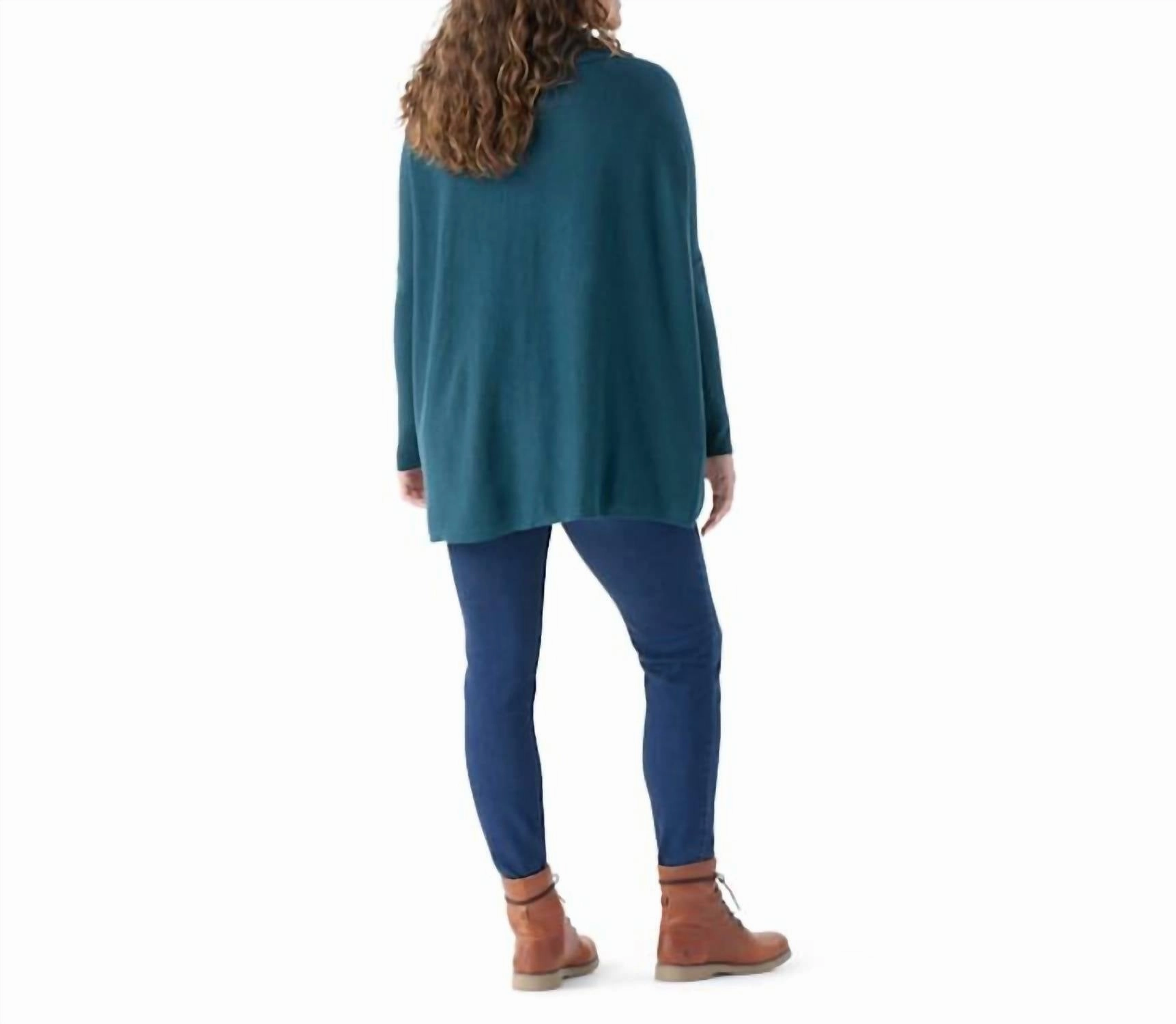 Edgewood Poncho Sweater In Twilight Blue