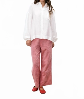 Edvina Trousers In Red womens wide-leg pants promo