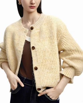 ELAINE Cardigan Tops Womens - ruffle blouses