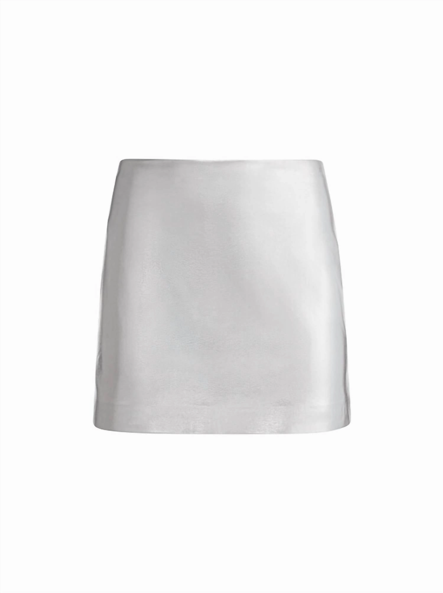 Elana Vegan Mini Skirt In Silver