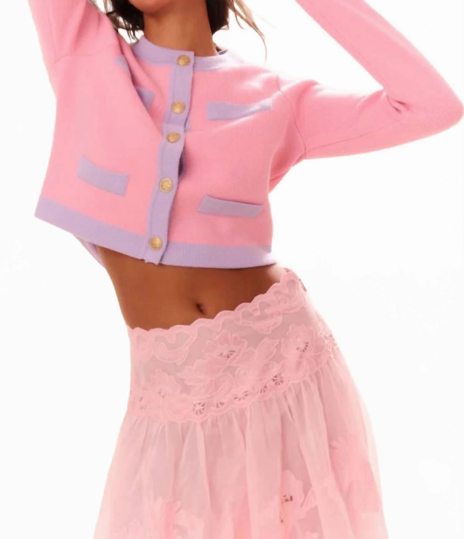 Elif Cardigan In Pink