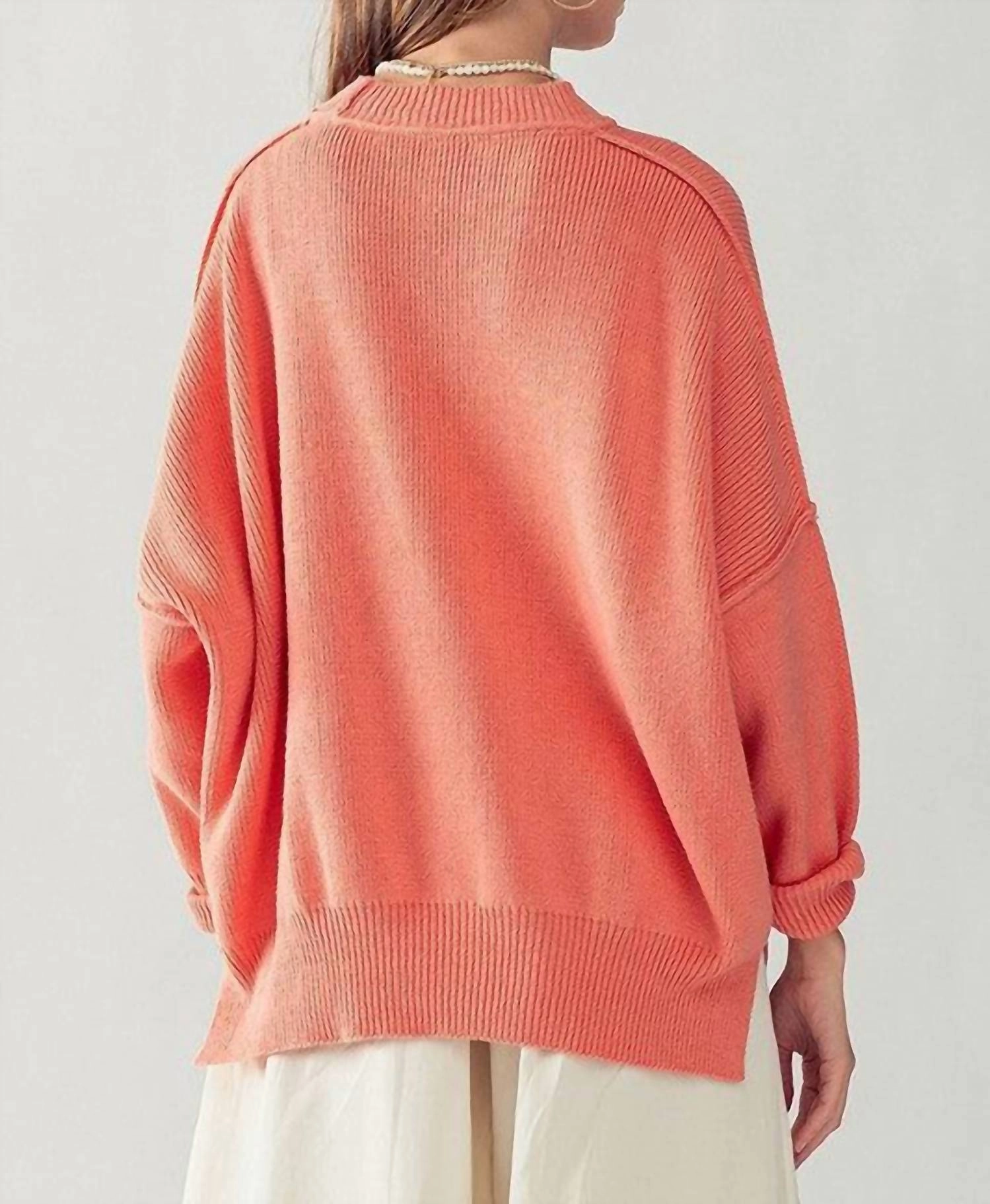 Ellie Sweater In Coral