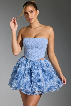 Embellished Corset Top in Blue Tops - tops on sale