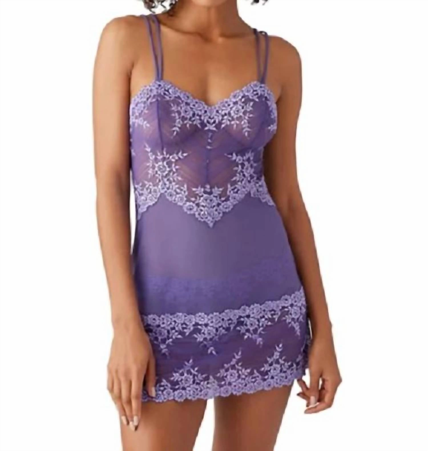 Embrace Lace Chemise In Mystical/purple Rose