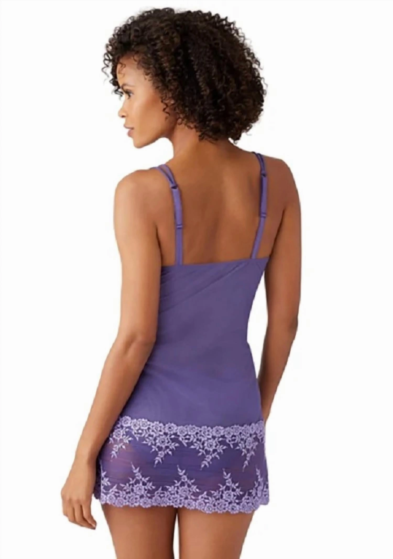 Embrace Lace Chemise In Mystical/purple Rose