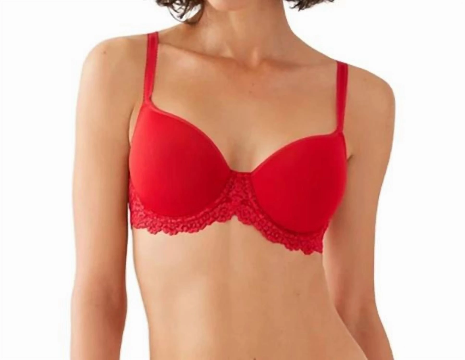 Embrace Lace Contour Bra In Equestrian Red