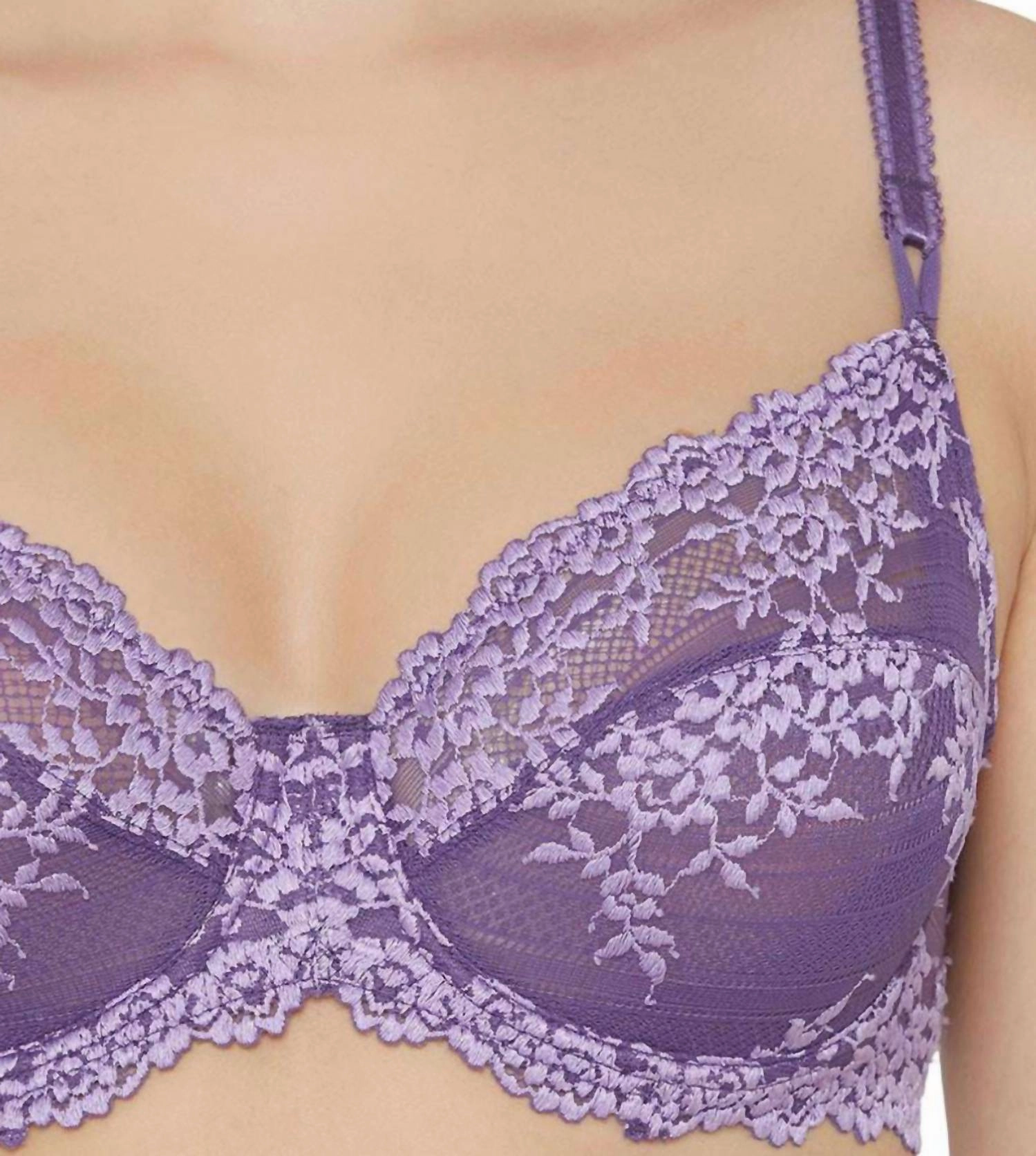 Embrace Lace Underwire Bra In Purple