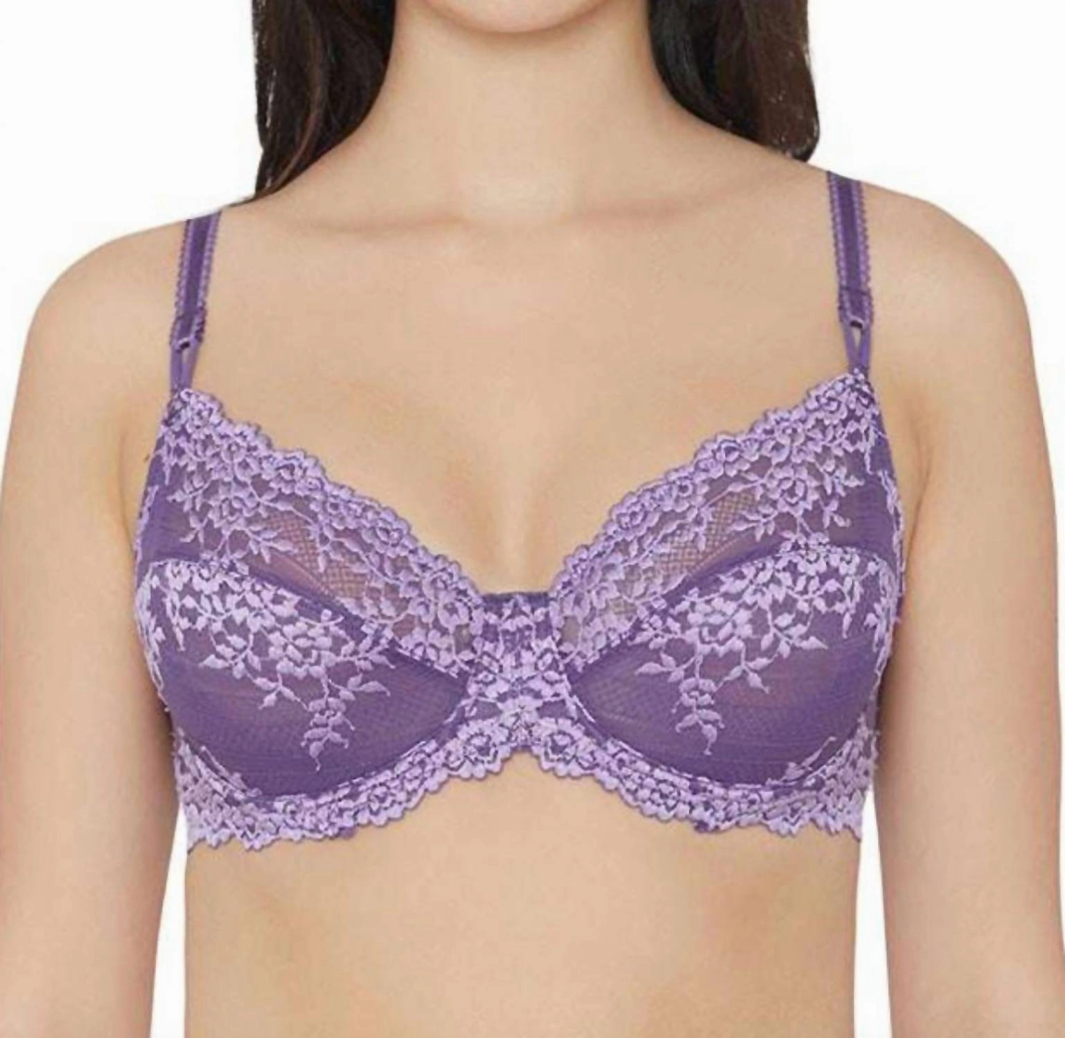 Embrace Lace Underwire Bra In Purple