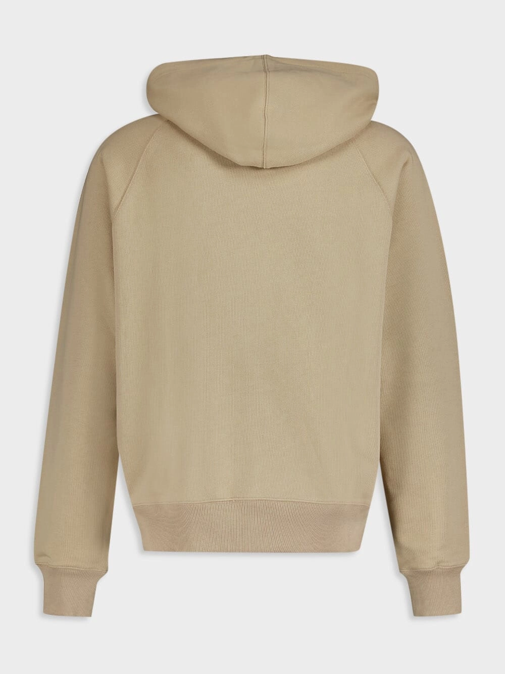 Embroidered Cotton Beige Hoodie