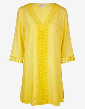 Embroidered Tunic - Yellow Swim Womens - swimwear sale