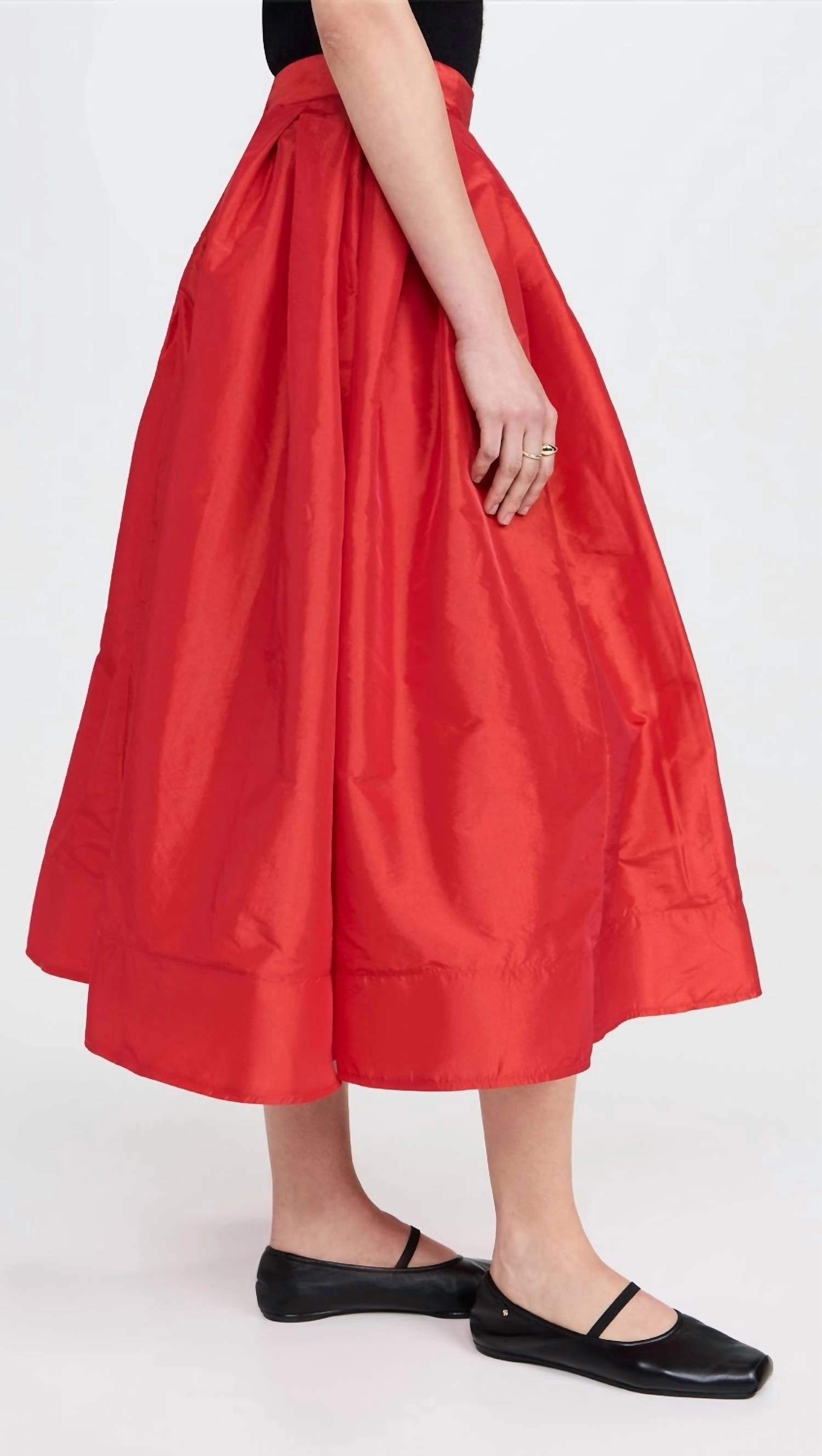 Emilia Full Skirt In High Risk Red