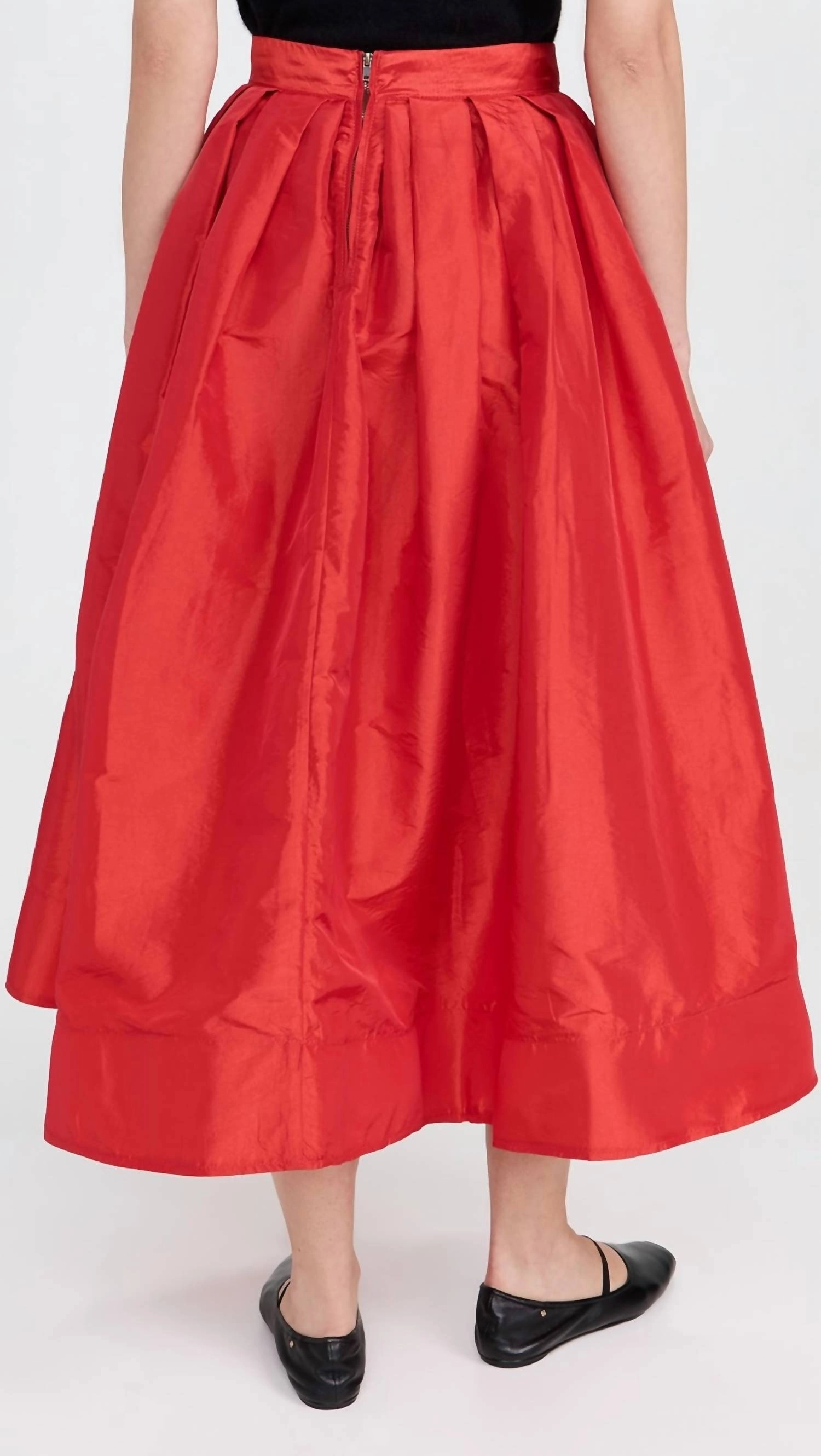 Emilia Full Skirt In High Risk Red