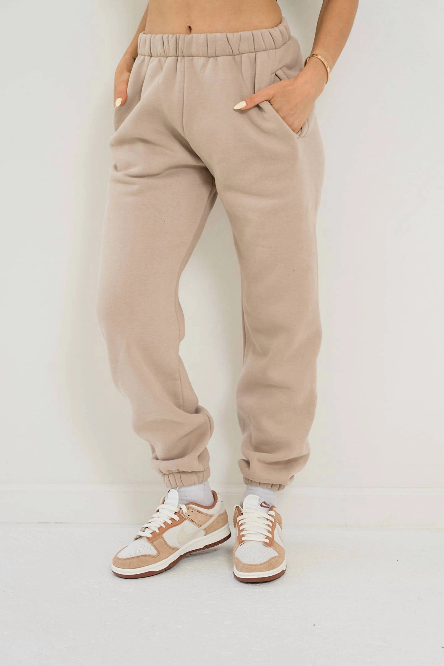 Emily Jogger In Taupe womens gaucho pants sale