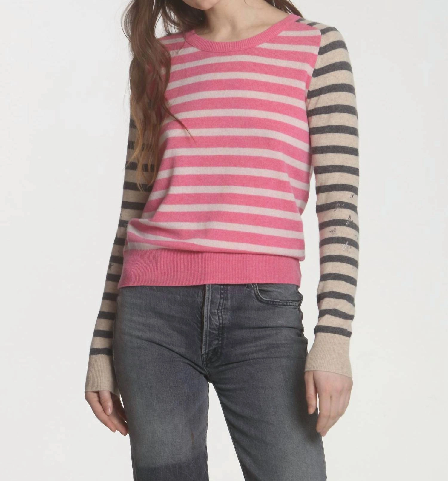 Emma Glory Stripe Top In Pink