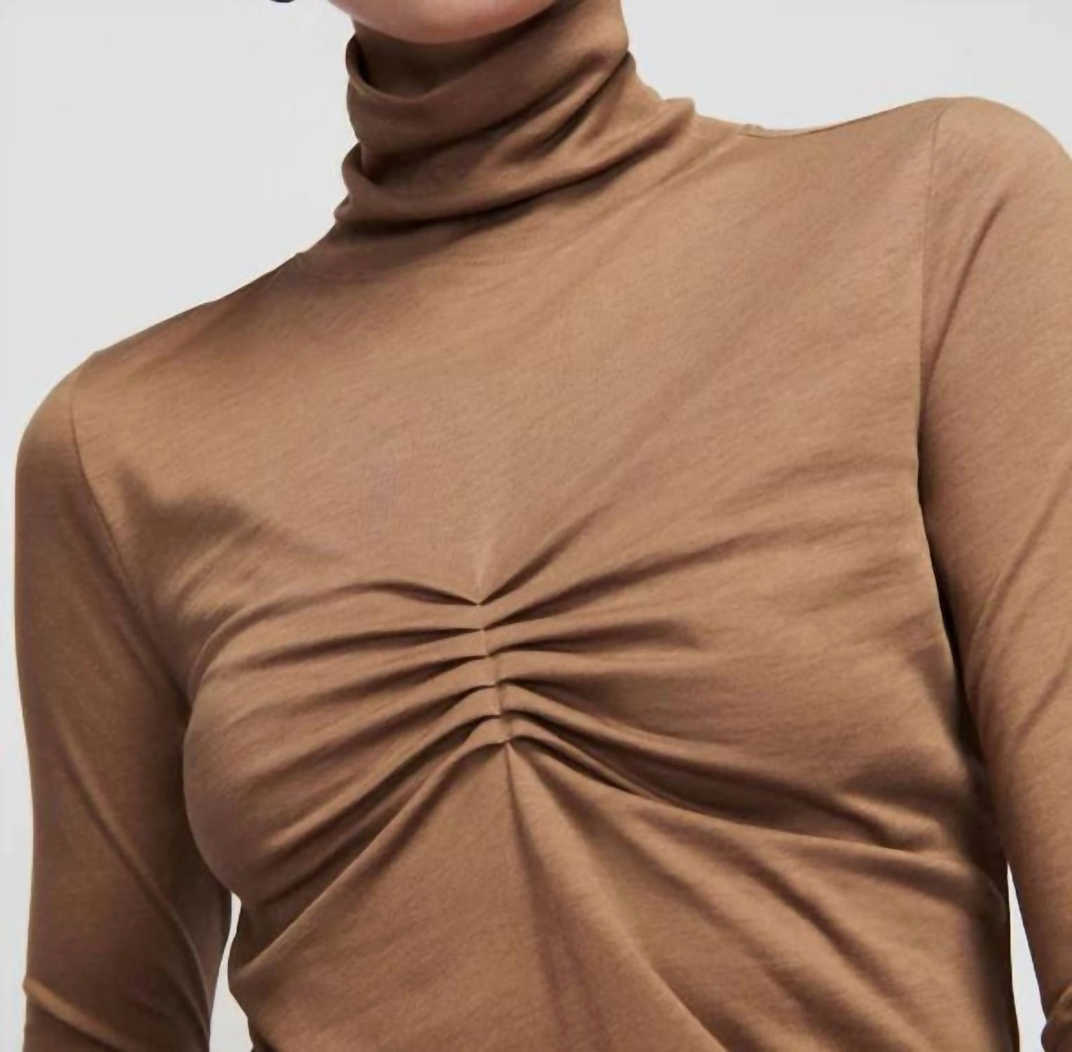 Eris Turtleneck Top In Teddy