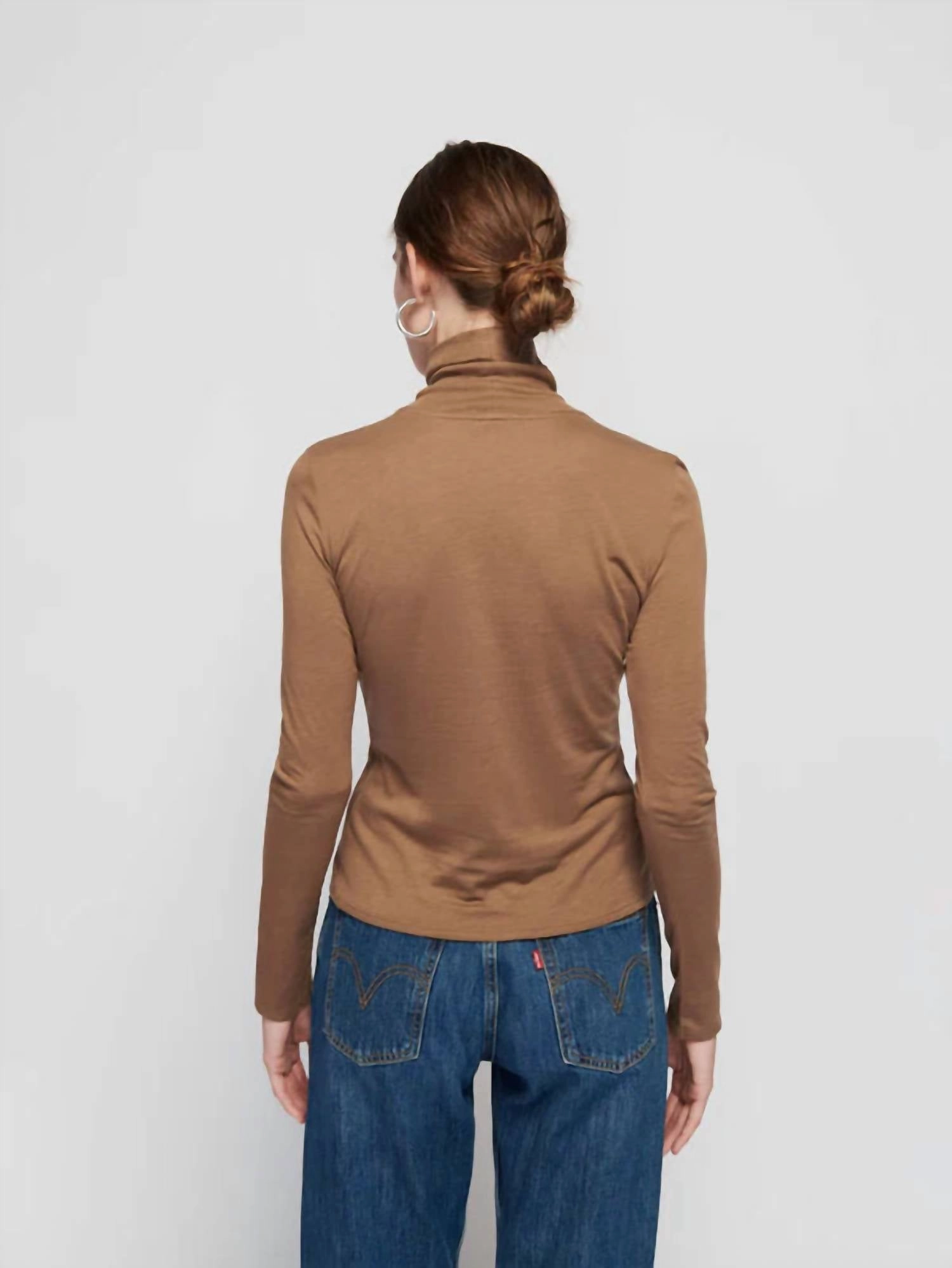 Eris Turtleneck Top In Teddy