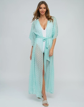 Estepona Maxi Kaftan - Turquoise Swim Womens - swimwear sale