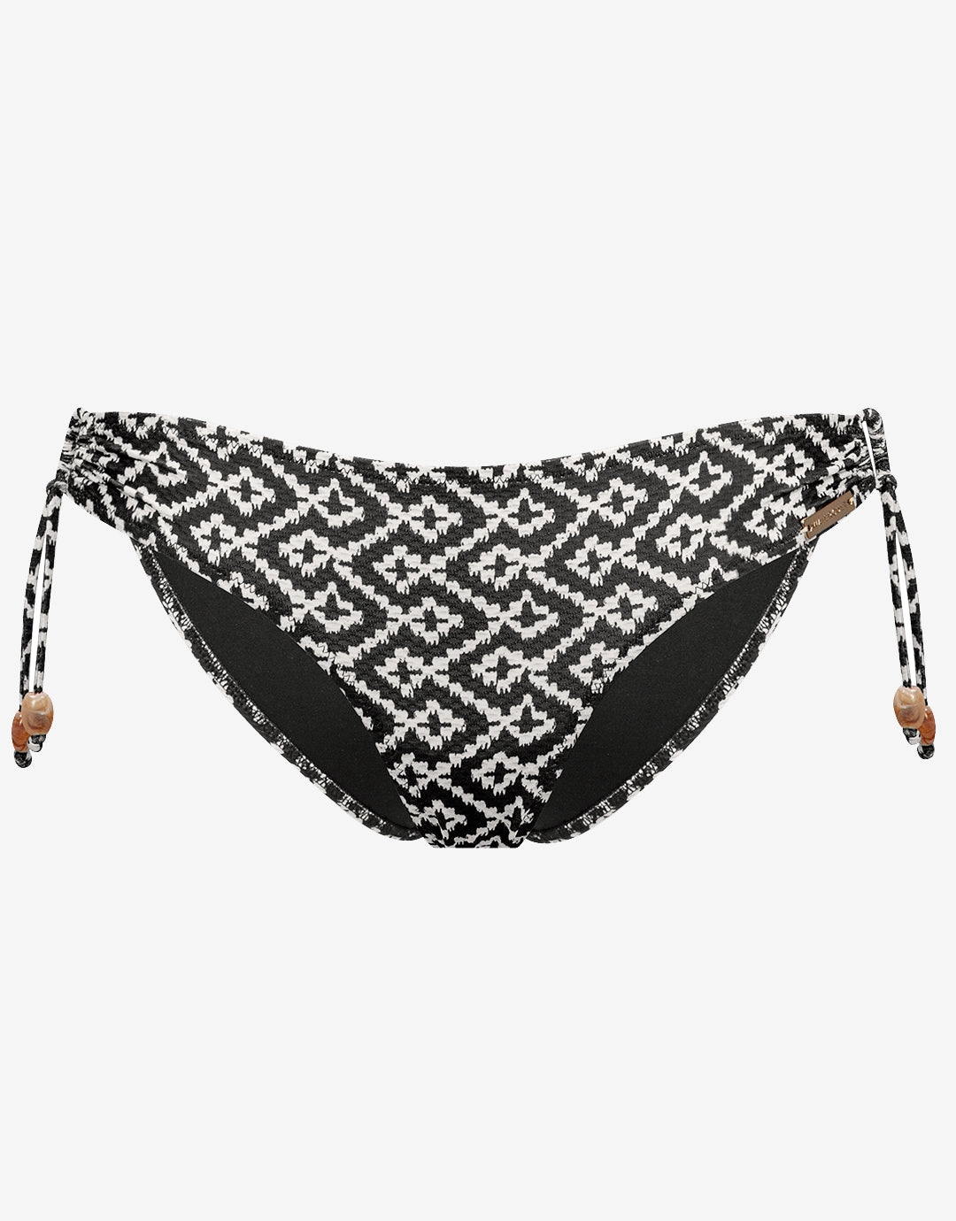 Ethno Craft Tie Side Bikini Pant - Black Canvas Swim Womens - swimsuits outlet