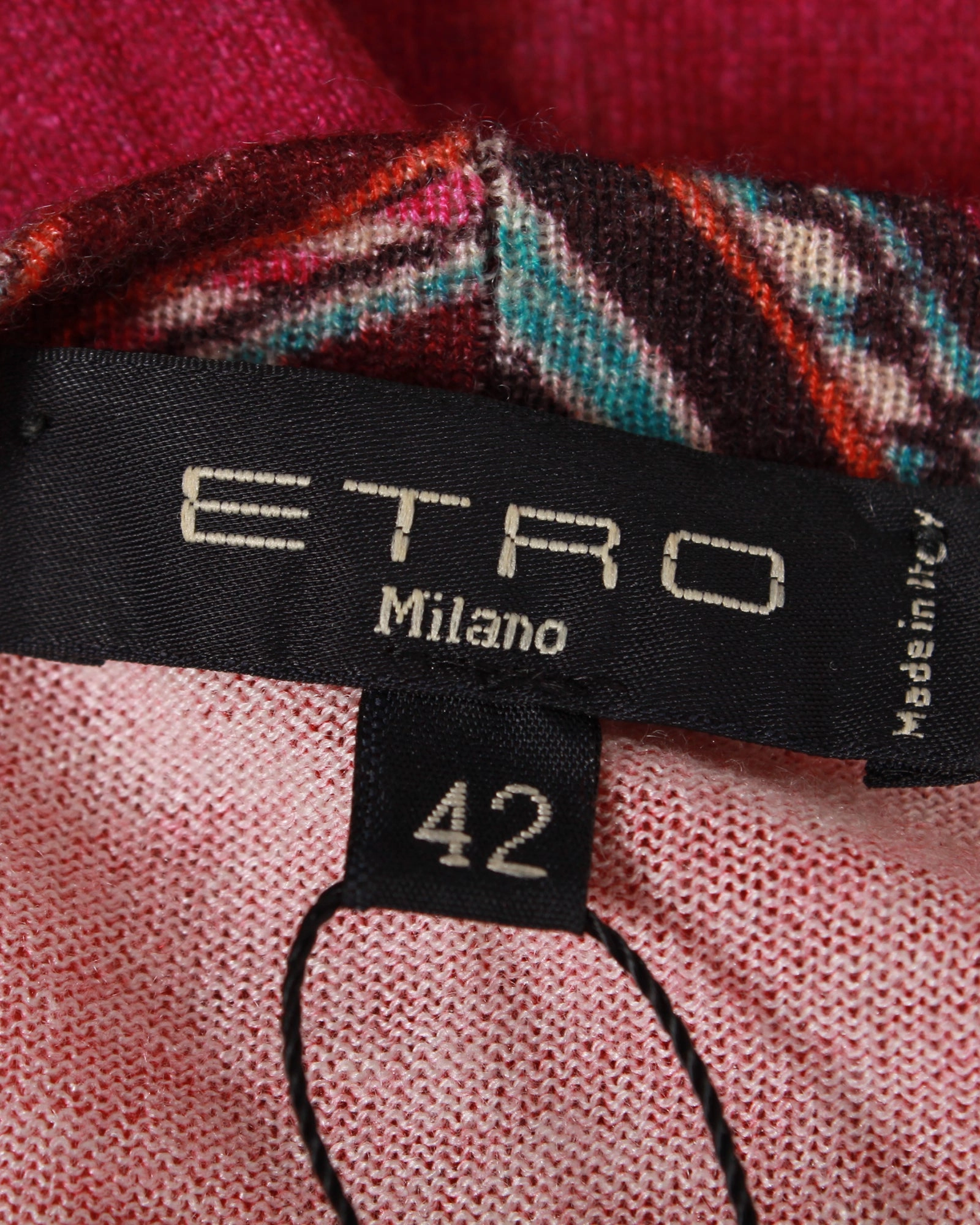 Etro Printed Open-Front Cardigan in Multicolor Silk