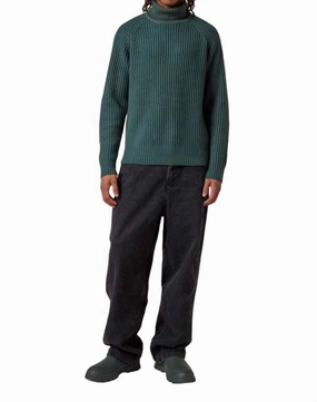 Ettore Turtle Neck Sweater Top In Green Gable Tops Womens - embroidered tops sale