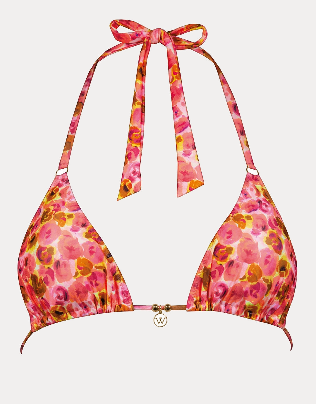Euphoric Bloomwave Triangle Bikini Top - Sunsoaked Neons Swim Womens - beachwear discount