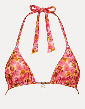Euphoric Bloomwave Triangle Bikini Top - Sunsoaked Neons Swim Womens - beachwear discount